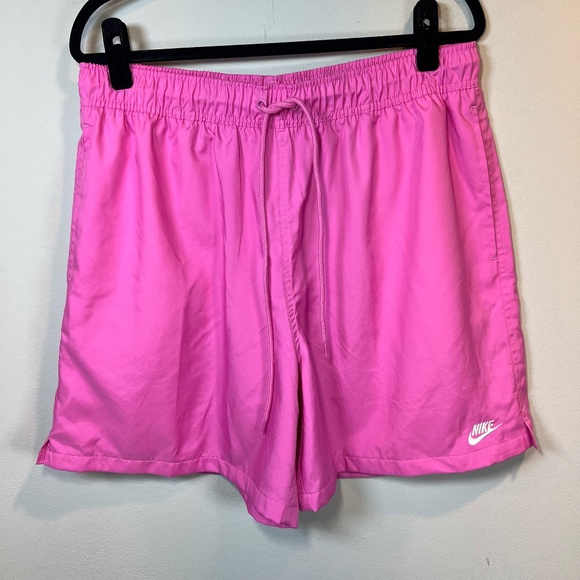 Nike Mens Club Woven Flow Shorts Popsicle Pink Mesh Lined Sporty Swim Gym Large - Picture 1 of 14
